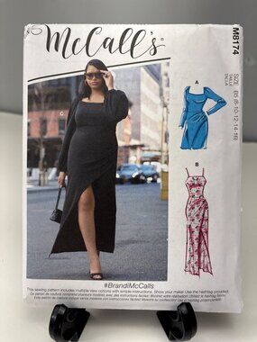 McCalls M8174 Misses Dresses Sewing Pattern Size 8 10 12 14 16 Uncut